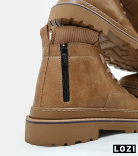نیم بوت چرمی مردانه قهوه ای Timberland