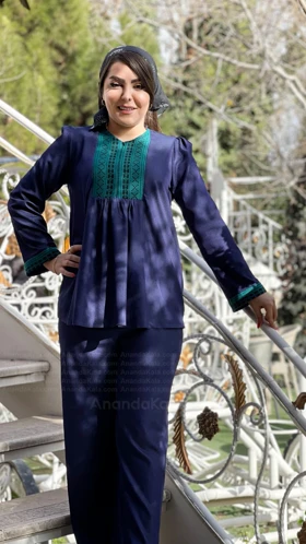 تونیک و شلوار بارداری بنفشه