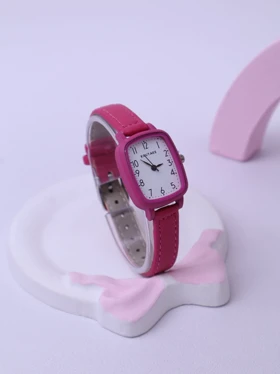 ساعت زنانه چرمی کوتاکه کد W399 (سرخابی)