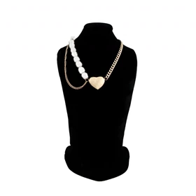 گردنبند زنانه قلبی مروارید
