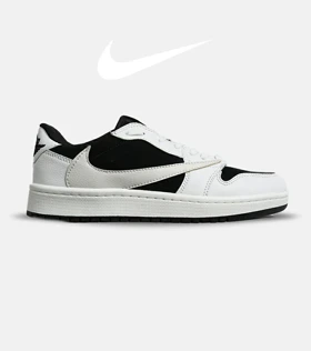 کفش کتانی مردانه سفید مشکی NIKE travis scott مدل 7030