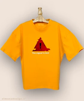 تیشرت لش مردانه و زنانه طرح مثلث سیگنال از دست رفته کد 965