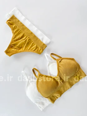 ست نیم‌تنه کاپ‌دار و شورت بکلس کبریتی