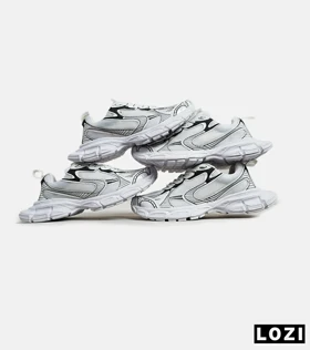 کفش کتانی مردانه و زنانه سفید مشکی Balenciaga 3XL مدل 6025