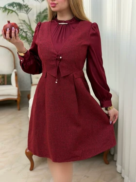 پیراهن وارداتی یقه مروارید 3674