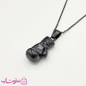 گردنبند بوکس استیل مشکی