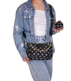 کیف دوشی سه تکه گلدوزی