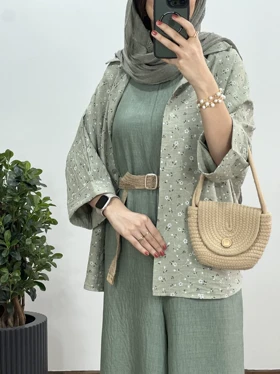 تونیک مانتویی لینن گلسا 3 کد 2964