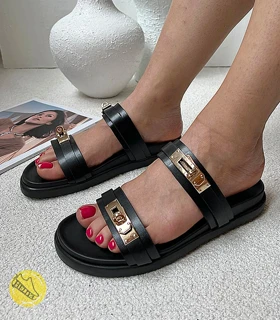 کفش صندل اسلیپر چرم دخترانه