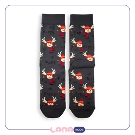 جوراب ساق‌دار نانو پاتریس Patris Socks طرح گوزن طوسی