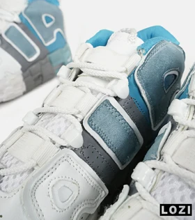 کفش کتانی مردانه و زنانه سفید طوسی آبی NIKE Air More Uptempo '96 مدل 6812