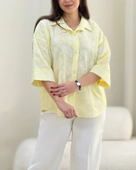 شومیز لینن گلدوزی ترمه