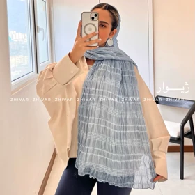 شال پلیسه مزونی سنگ‌شور