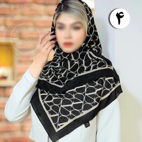 روسری نخ‌حریر طرح‌دار