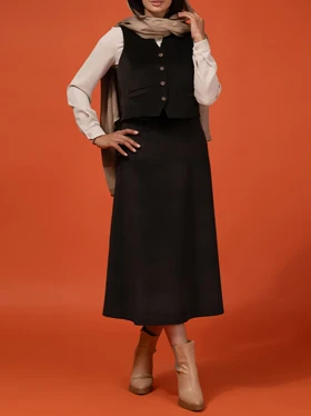 وست زنانه مخمل پاییزی 70102