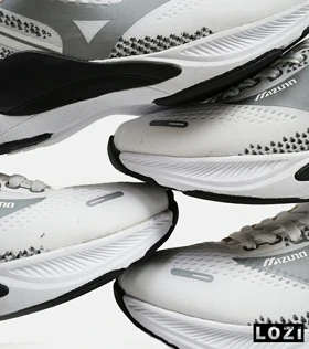 کفش کتانی مردانه سفید طوسی MIZUNO wave rider 24