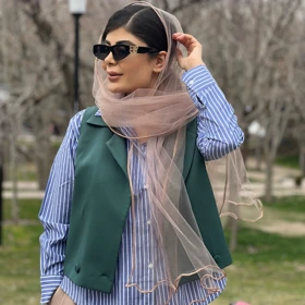 شال توری نسکافه ای 2 متر