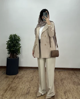 مانتو کتی دکمه دار شانلی