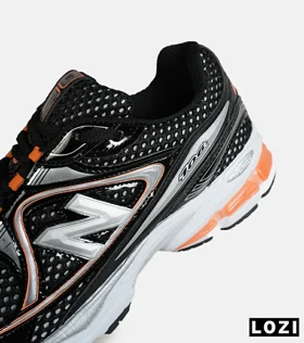 کفش کتانی مردانه و زنانه مشکی سفید نارنجی NEW BALANCE 1064 مدل 8152