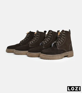 بوت مردانه قهوه ای BERSHKA