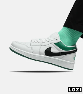 کفش کتانی مردانه سفید مشکی سبز NIKE SB dunk Low Pro