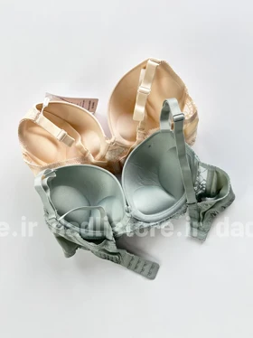 سوتین تک اسفنجی فنر دار گیپور خال‌خالی