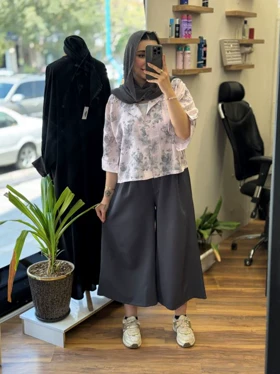 ست سه تیکه مازراتی _9048 (صورتی با شلوار طوسی)