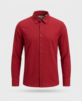 پیراهن کژوال آستین بلند Snazzy - زرشکی