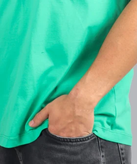 تیشرت ساده سبز مردانه 9144