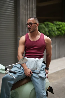 رکابی تنک تاپ قهرمانی آیسان اسلامی سرخ آبی