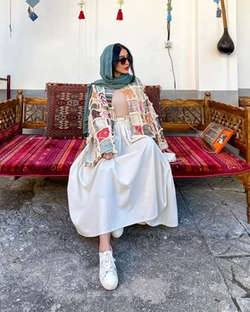 کت تکه دوزی مزون دوز لینن