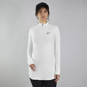 استرج آستین بلند نیم زیپ ورزشی زنانه نایک مدل VHD-3K1452 سفید