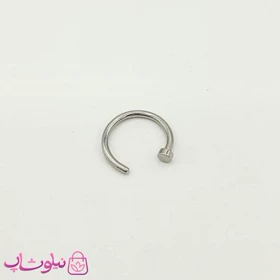 پیرسینگ بینی حلقه‌ای ساده نقره ای کد 129