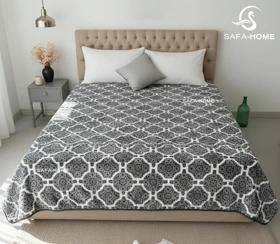 پتو دونفره دورویه طرح موزائیکی