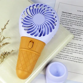 پنکه همراه مدل دستی و رومیزی طرح بستنی ظرفیت 500 میلی آمپر ساعت