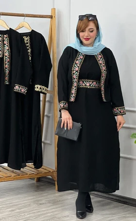 کت سارافون کمربند دار گلفارم