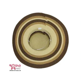 کلاه زنانه حصیری آفتابی شیک لبه 12cm | قابل خم شدن و شستشو