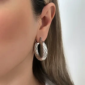 گوشواره زنانه حلقه‌ای کد 422