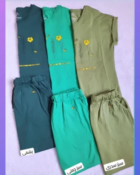ست تیشرت و شلوارک گل و زنبور