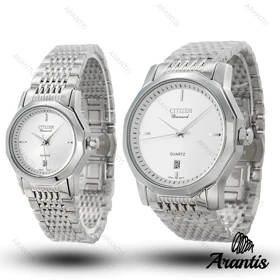 ساعت ست سیتیزن Diamond تمام نقره ای s-10185