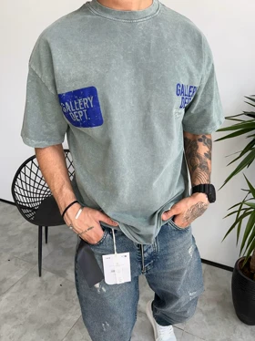 تیشرت سنگشور باکسی. GALLERY dept رنگ سبز