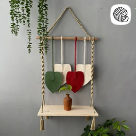 شلف مکرومه بافی ارتفاع 65 cm مدل آویژه