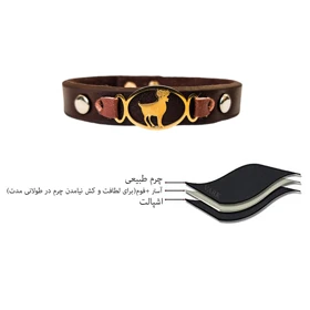 دستبند چرم وارک طرح فروردین مدل سامیا کد rb361