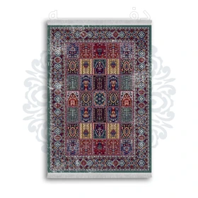 *جدید* فرشینه از جنس پارچه شانل مخمل ترک طرح فانتزی برند دفه کد 1256