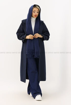 بارانی سانتانا آستر دار آستین بزرگ کد1004872