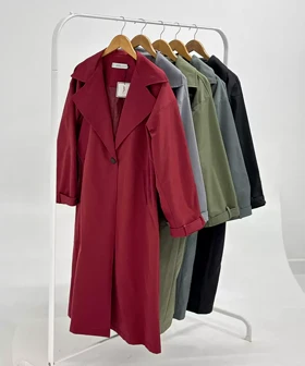 ترنچ کت آستردار بلند کد CI006 برند ردا