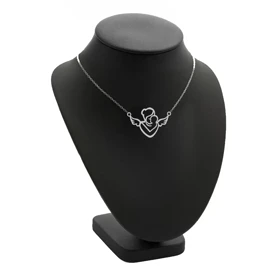 آویز مادر ، بچه فرشته و زنجیر نقره روز مادر نقره 925