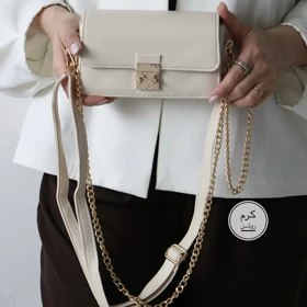 کیف زنانه مجلسی مدل مایکل (کرم روشن)