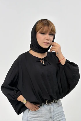 شومیز خفاشی پری ایر (مشکی)