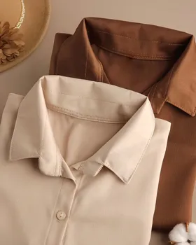 شومیز ساتن طلا